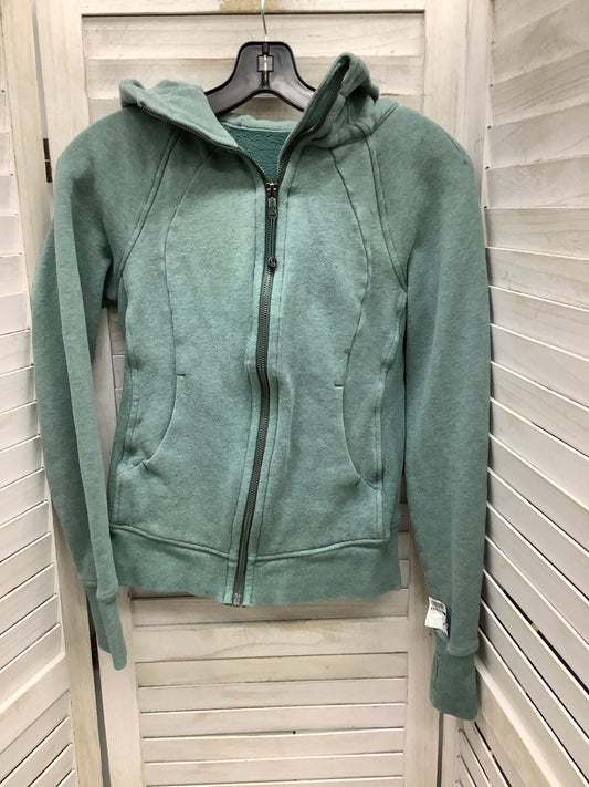 Athletic Jacket By Lululemon In Teal, Size: 2