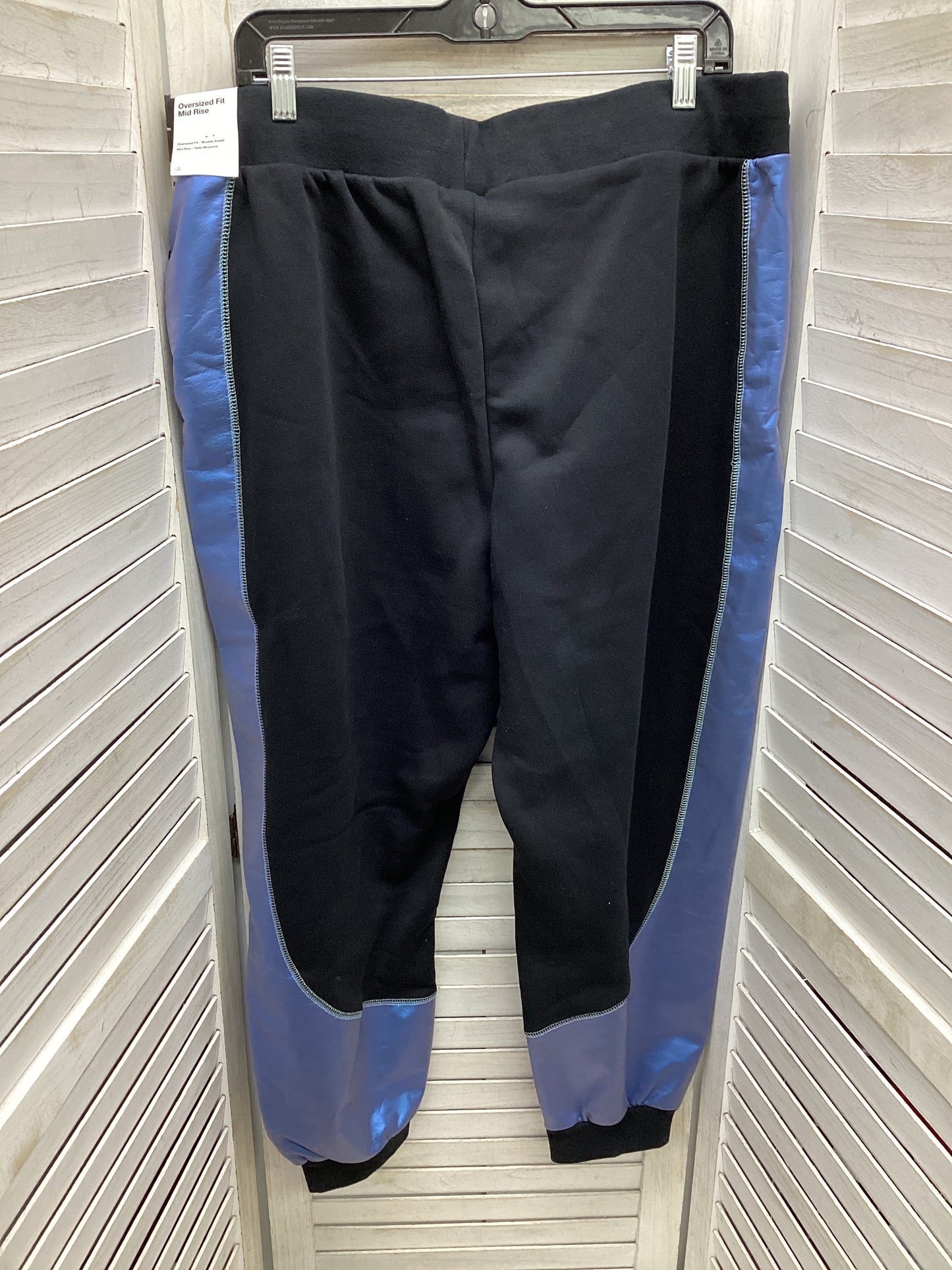 Athletic Pants By Nike Apparel In Black & Blue, Size: 1x