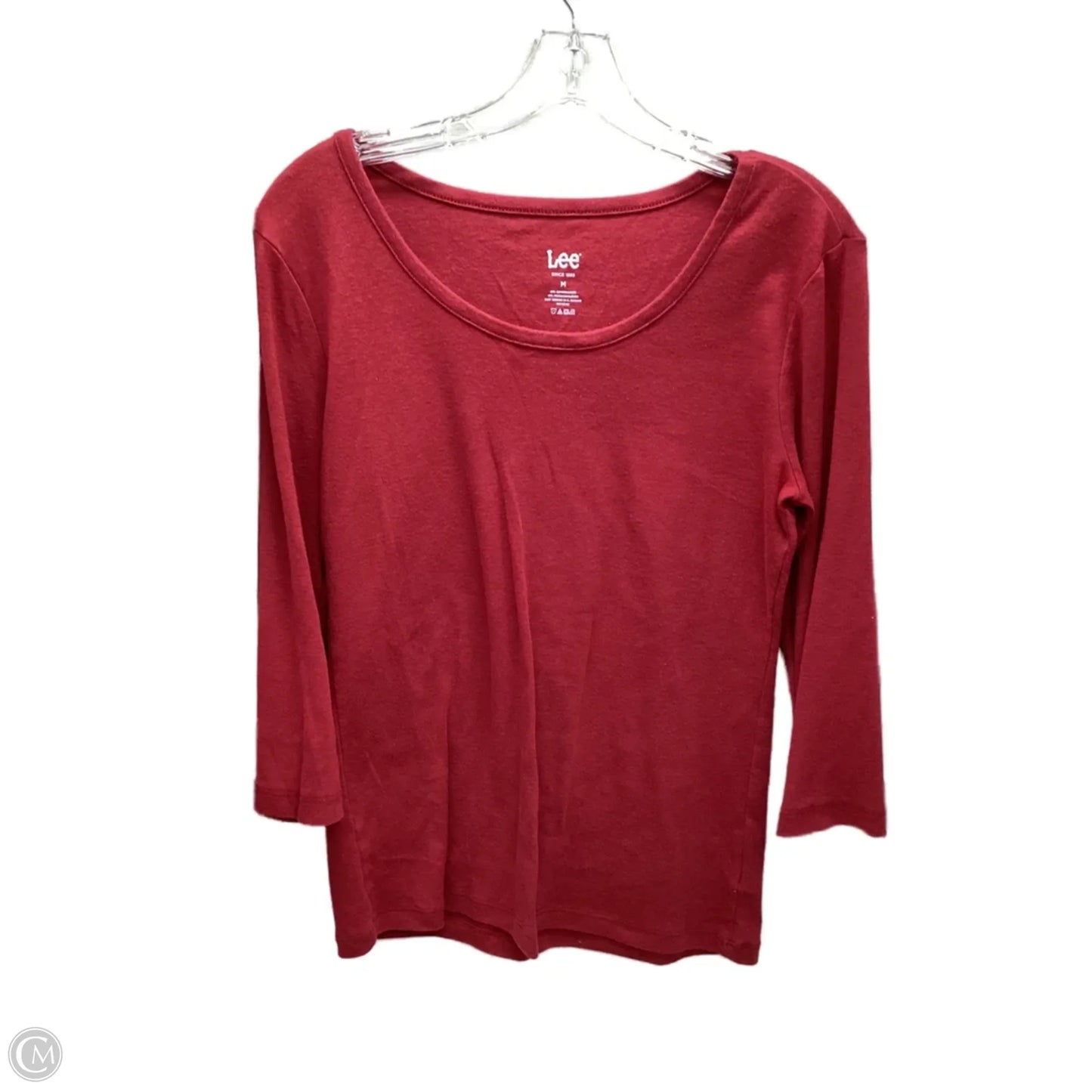 Top Long Sleeve By Lee In Red, Size: M