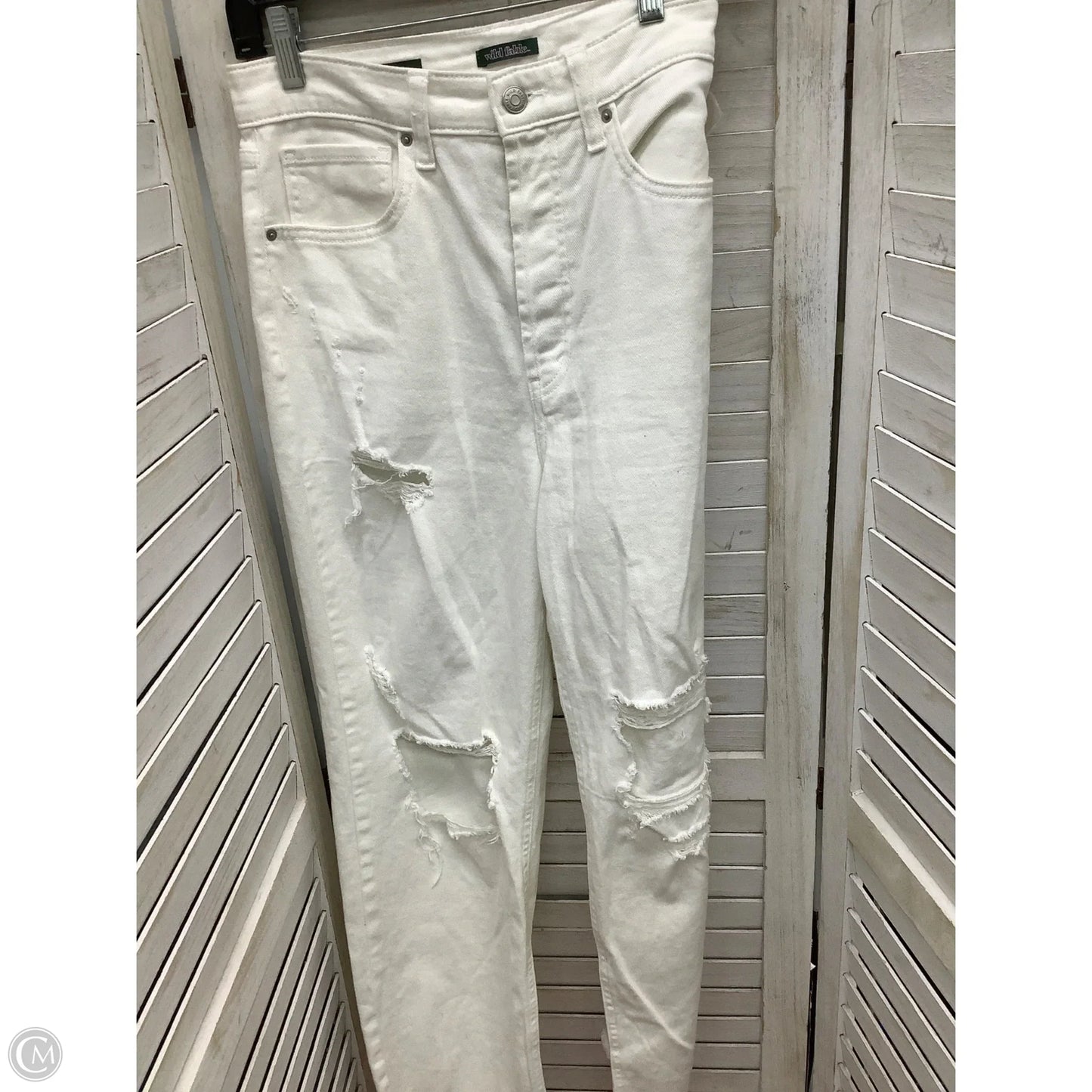 Jeans Straight By Wild Fable In White Denim, Size: 8