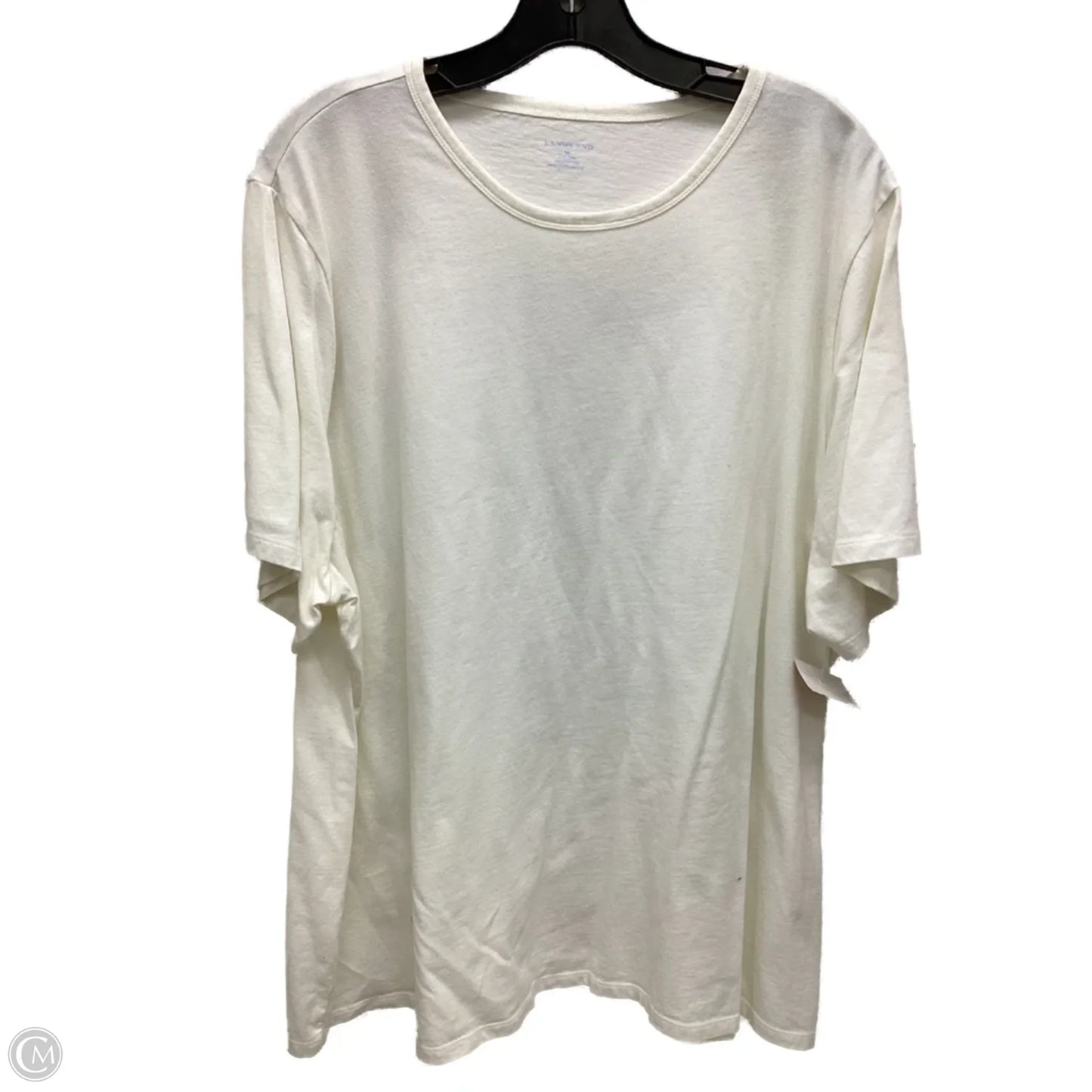 Top Short Sleeve By Lands End In Ivory, Size: 3x