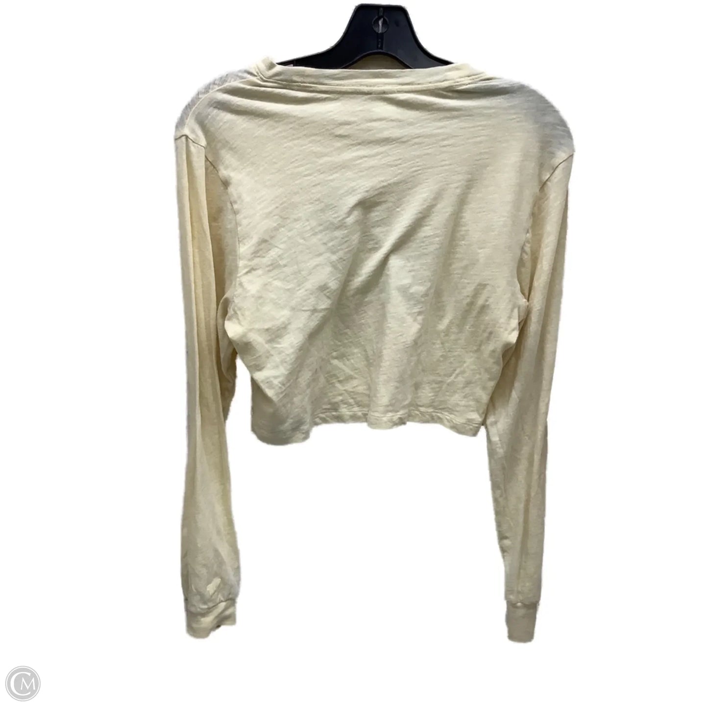 Top Long Sleeve By Pink In Yellow, Size: Xs