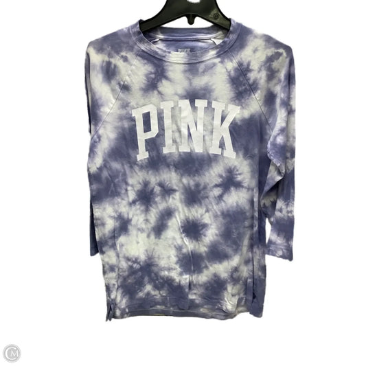 Top Long Sleeve By Pink In Tie Dye Print, Size: Xs
