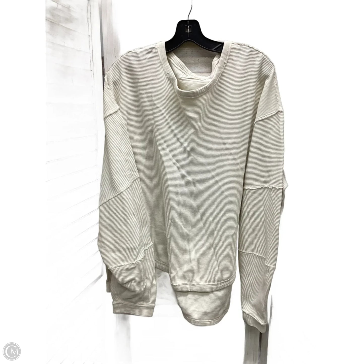 Top Long Sleeve By We The Free In Ivory, Size: L