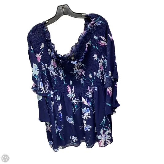 Top Long Sleeve By Lane Bryant In Floral Print, Size: 4x