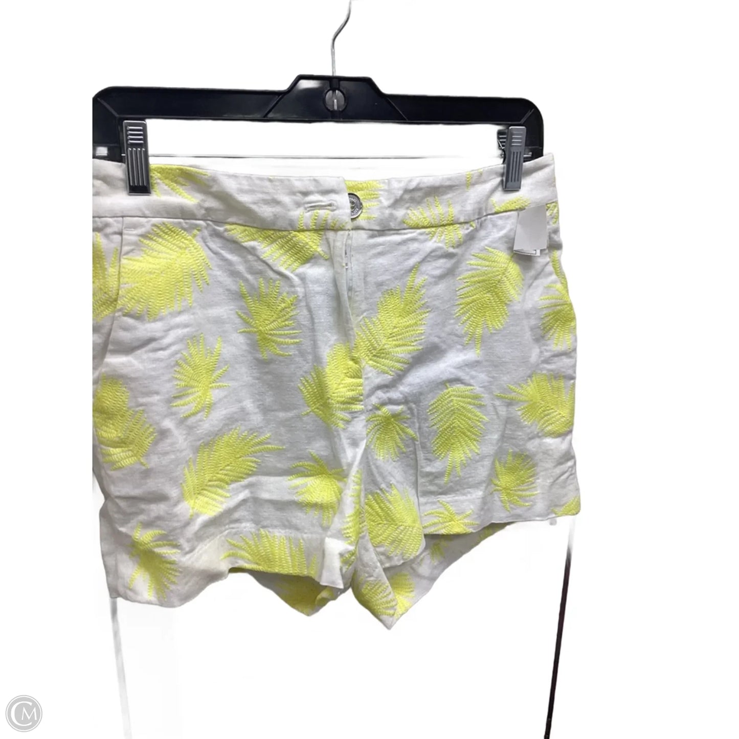 Shorts By Michael By Michael Kors In White & Yellow, Size: 8