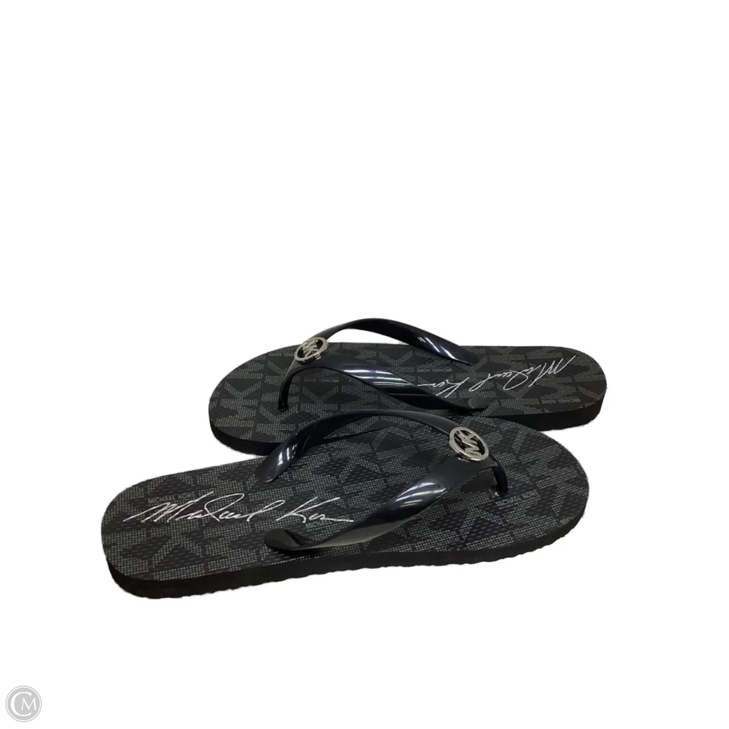 Sandals Flip Flops By Michael By Michael Kors In Black, Size: 11