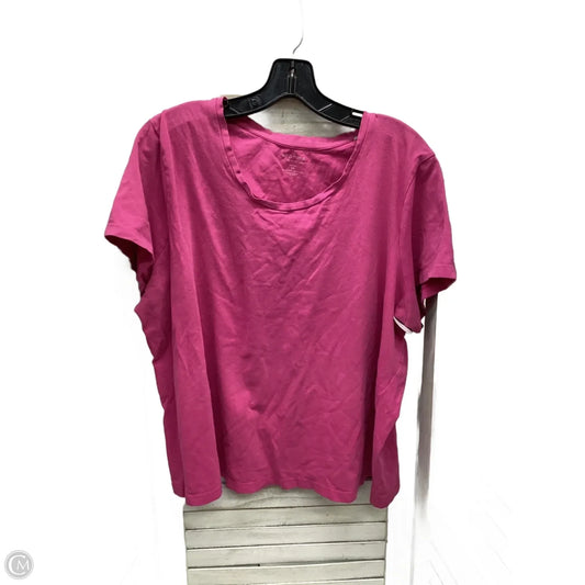 Top Short Sleeve By Sonoma In Pink, Size: 2x