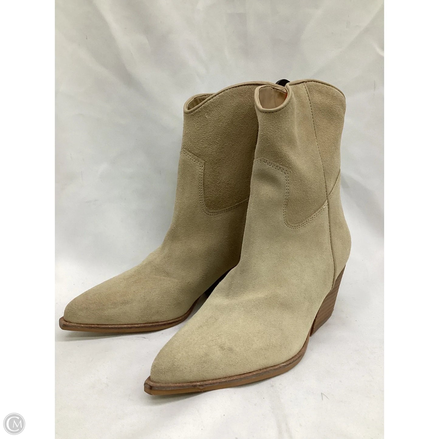 Boots Ankle Heels By Steve Madden In Beige, Size: 7
