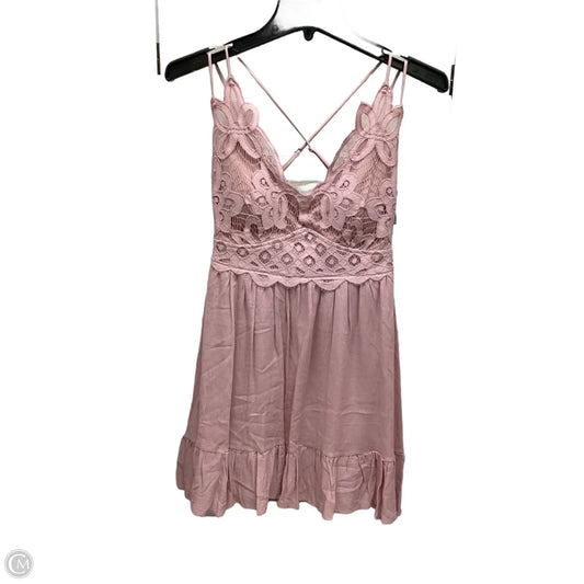 Dress Casual Short By Blue Rain In Pink, Size: S