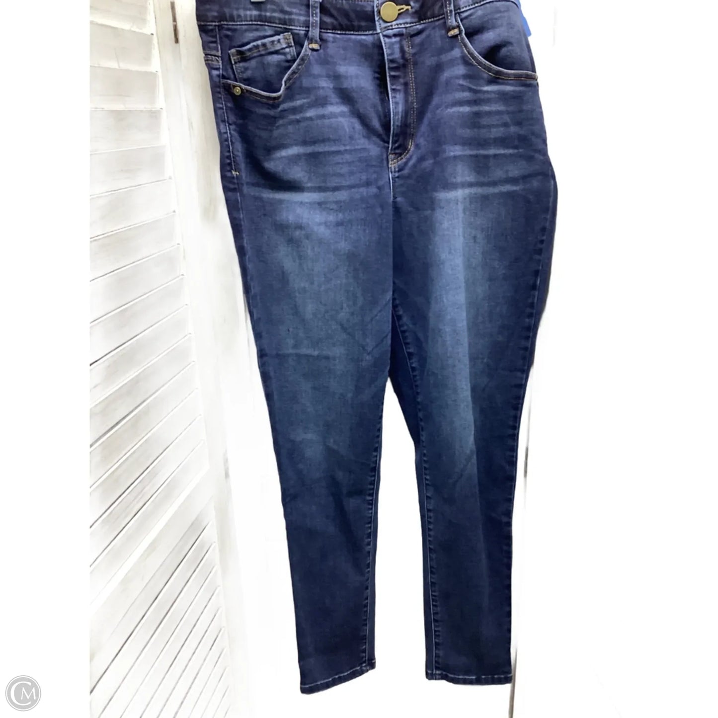 Jeans Skinny By Democracy In Blue Denim, Size: 14