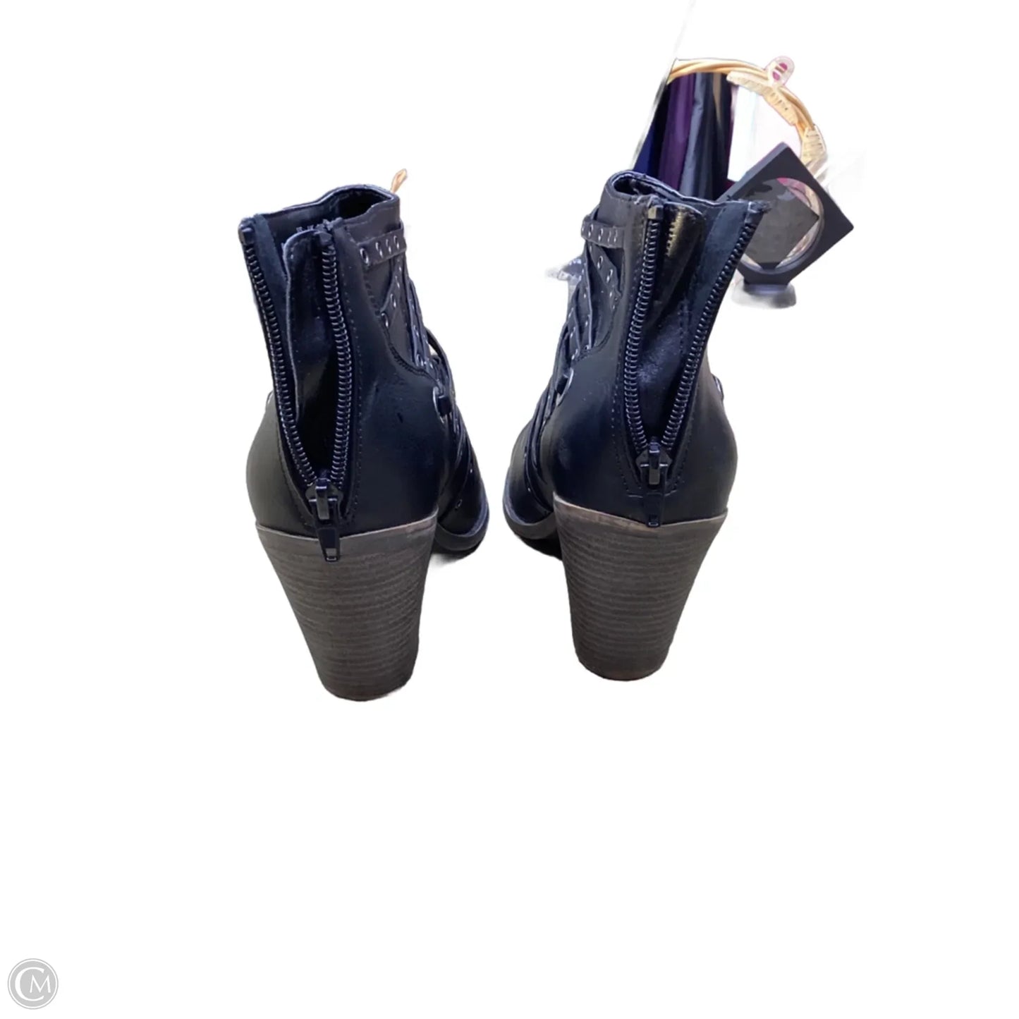 Boots Ankle Heels By Fergalicious In Black, Size: 8.5