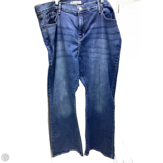 Jeans Flared By Levis In Blue Denim, Size: 22