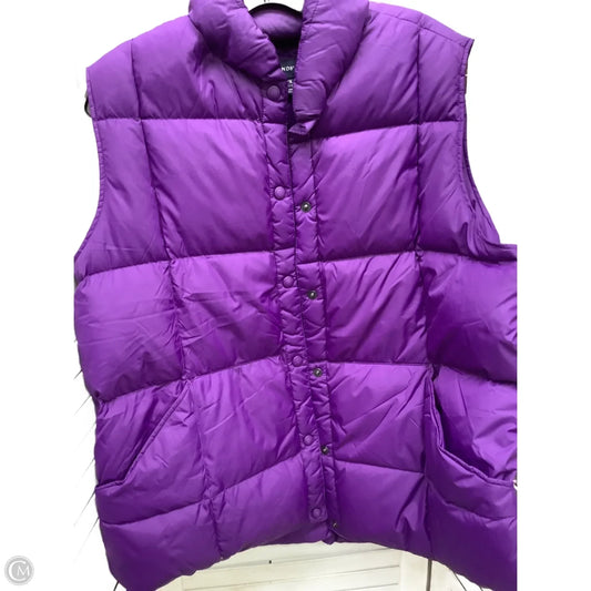 Vest Puffer & Quilted By Lands End In Purple, Size: 1x