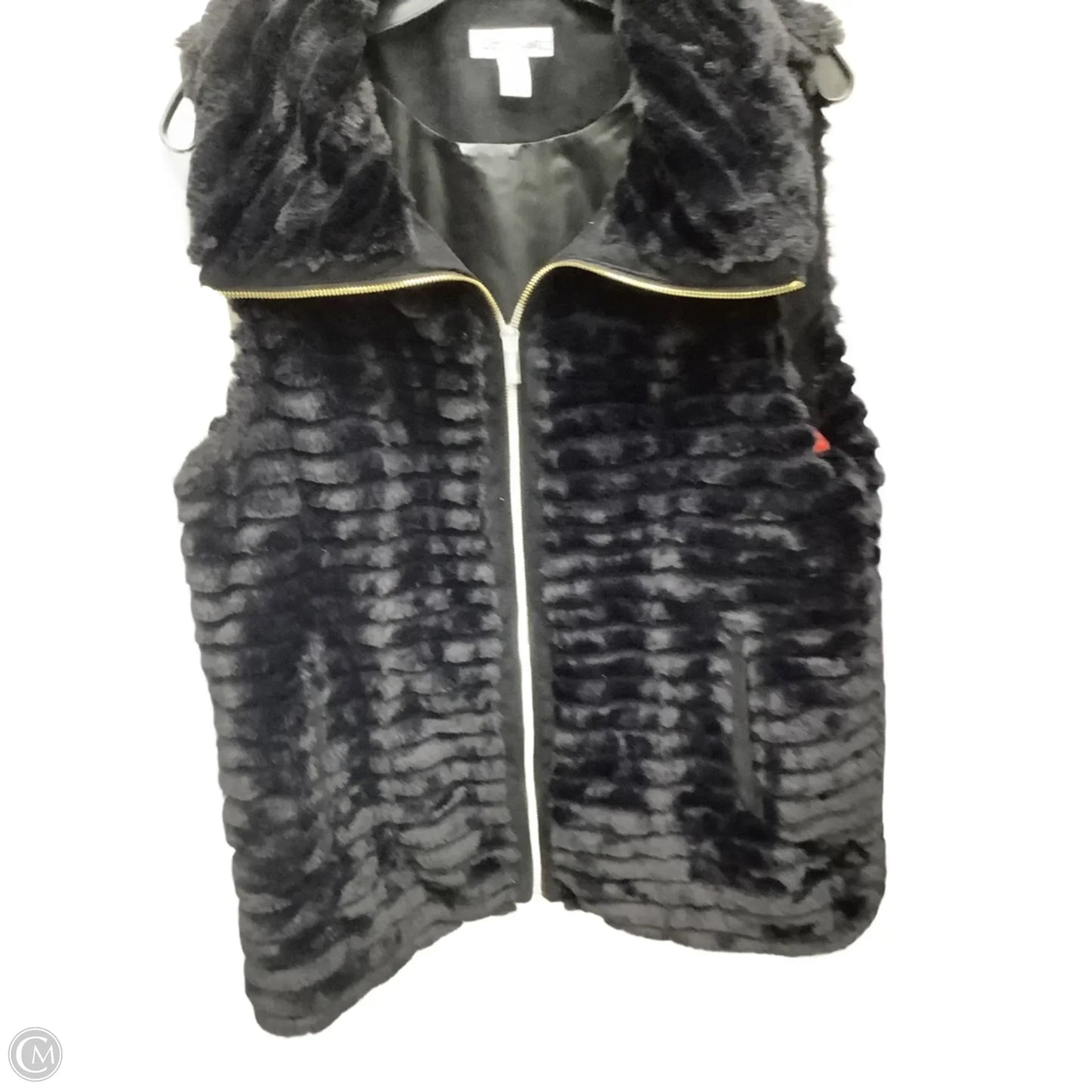 Vest Faux Fur & Sherpa By Calvin Klein In Black, Size: L