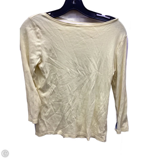 Top Long Sleeve By Talbots In Yellow, Size: S