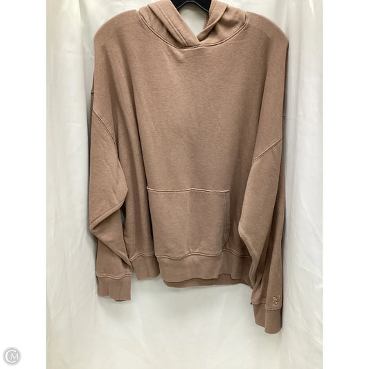 Sweatshirt Hoodie By Pink In Brown, Size: L
