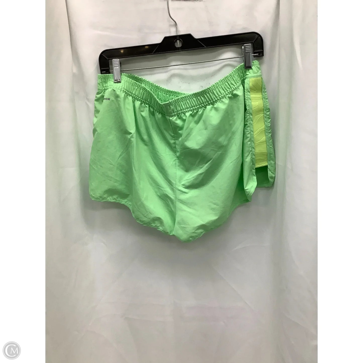 Athletic Shorts By Reebok In Green & Yellow, Size: Xl