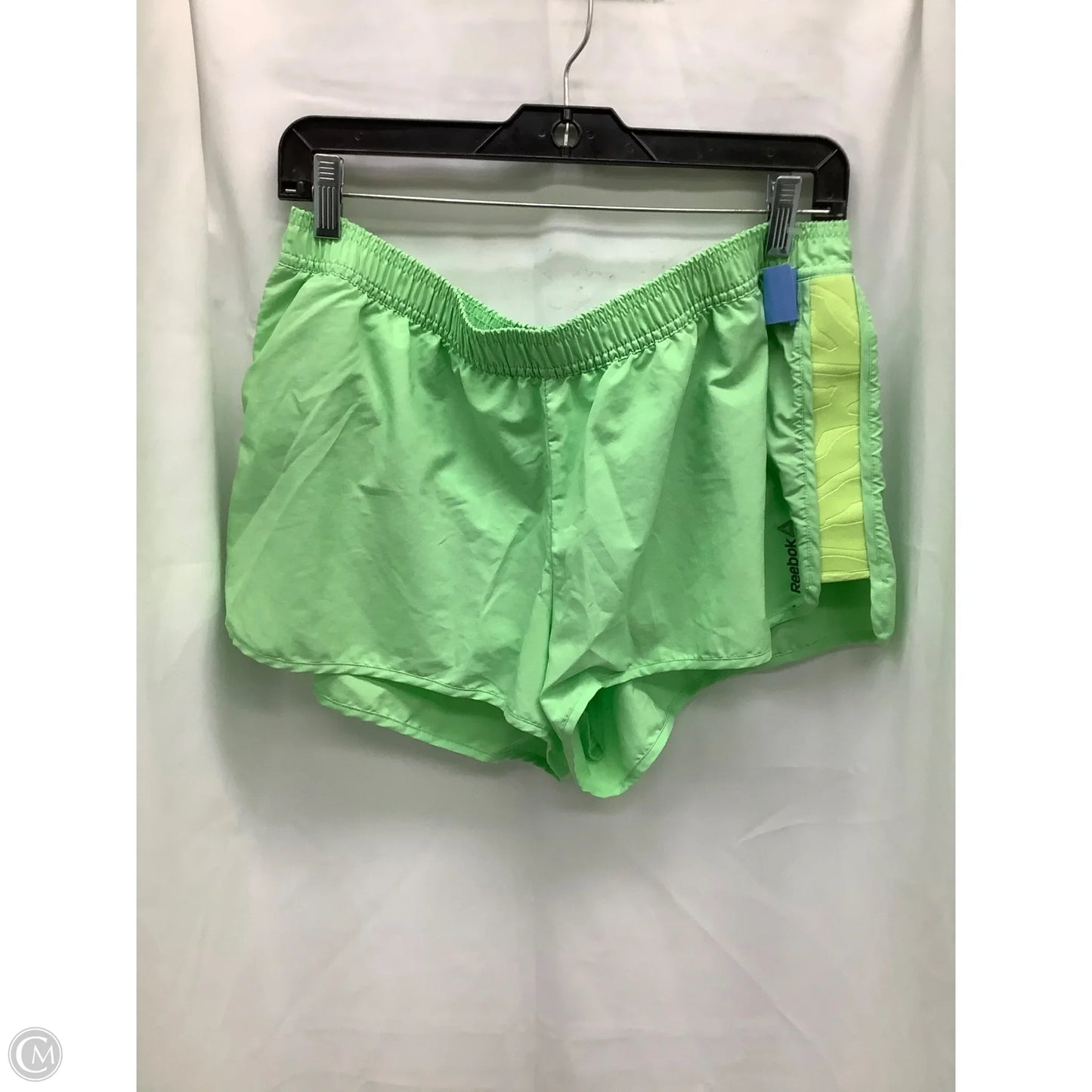 Athletic Shorts By Reebok In Green & Yellow, Size: Xl