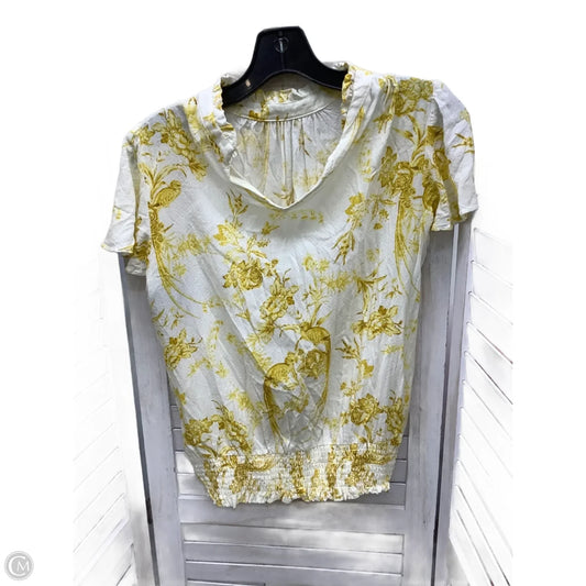 Top Short Sleeve By Rose And Olive In Floral Print, Size: M
