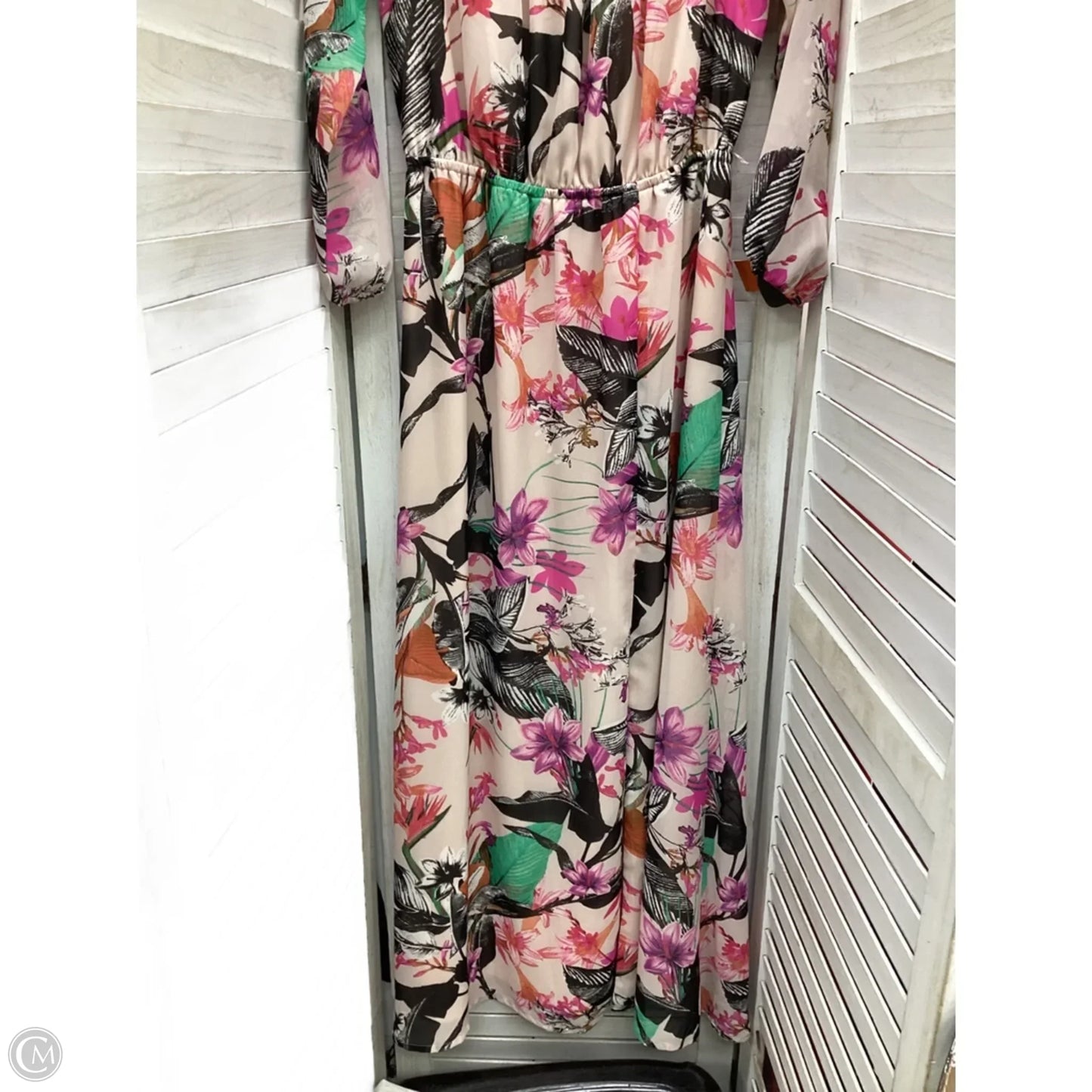 Dress Casual Maxi By Nine West Apparel In Tropical Print, Size: 4