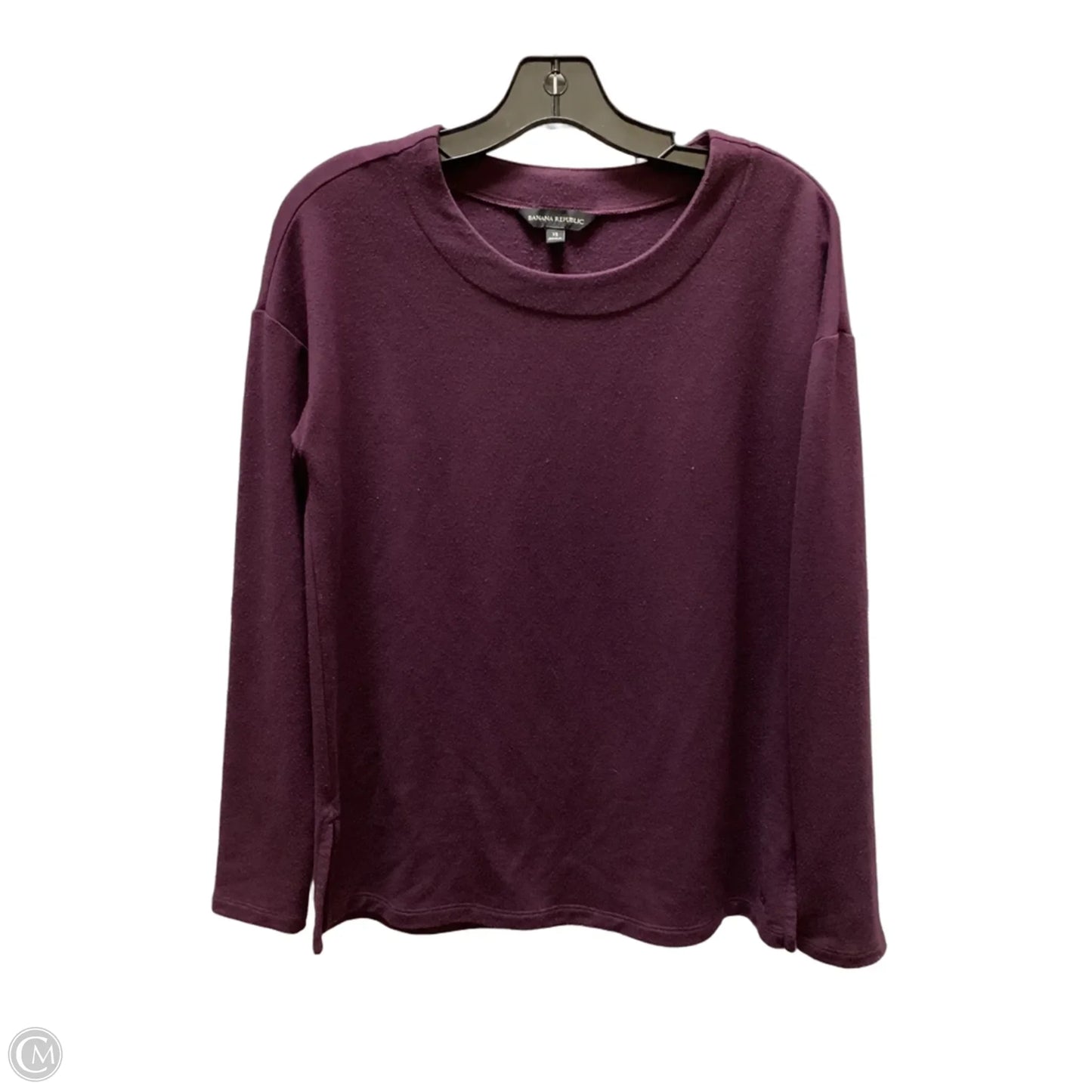 Top Long Sleeve By Banana Republic In Maroon, Size: Xs