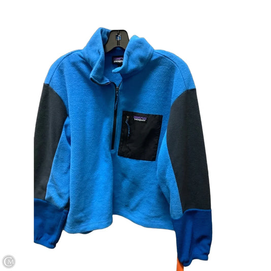 Sweatshirt Collar By Patagonia In Blue, Size: M