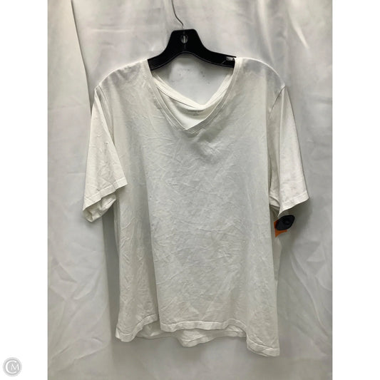 Top Short Sleeve By Lands End In White, Size: 2x