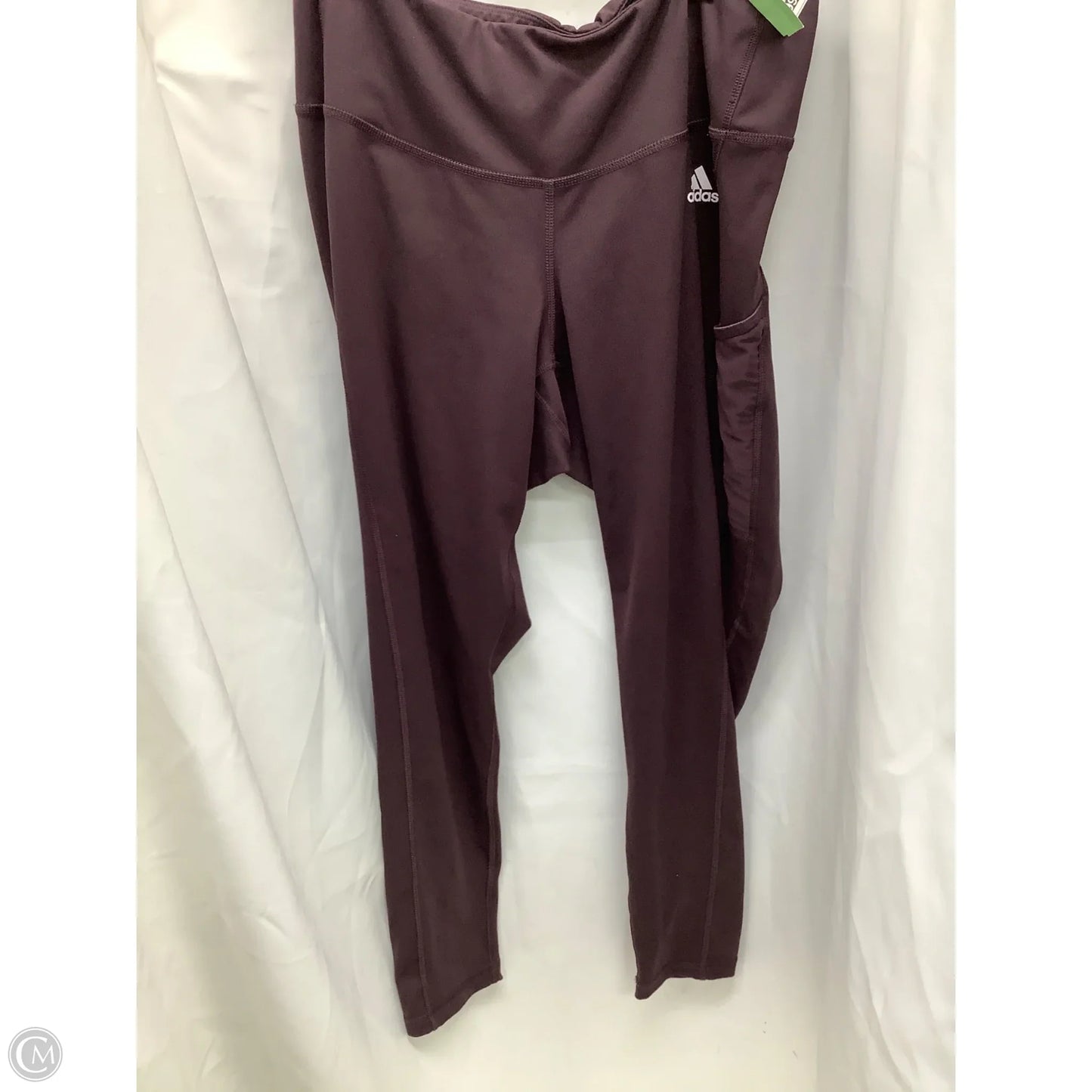 Athletic Leggings By Adidas In Purple, Size: 1x