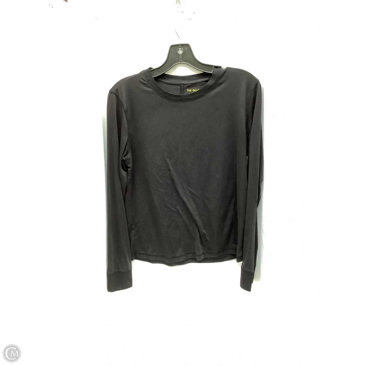 Athletic Top Long Sleeve Crewneck By Tek Gear In Black, Size: M