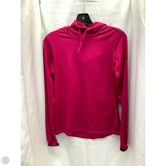 Athletic Top Long Sleeve Hoodie By Nike Apparel In Pink, Size: M