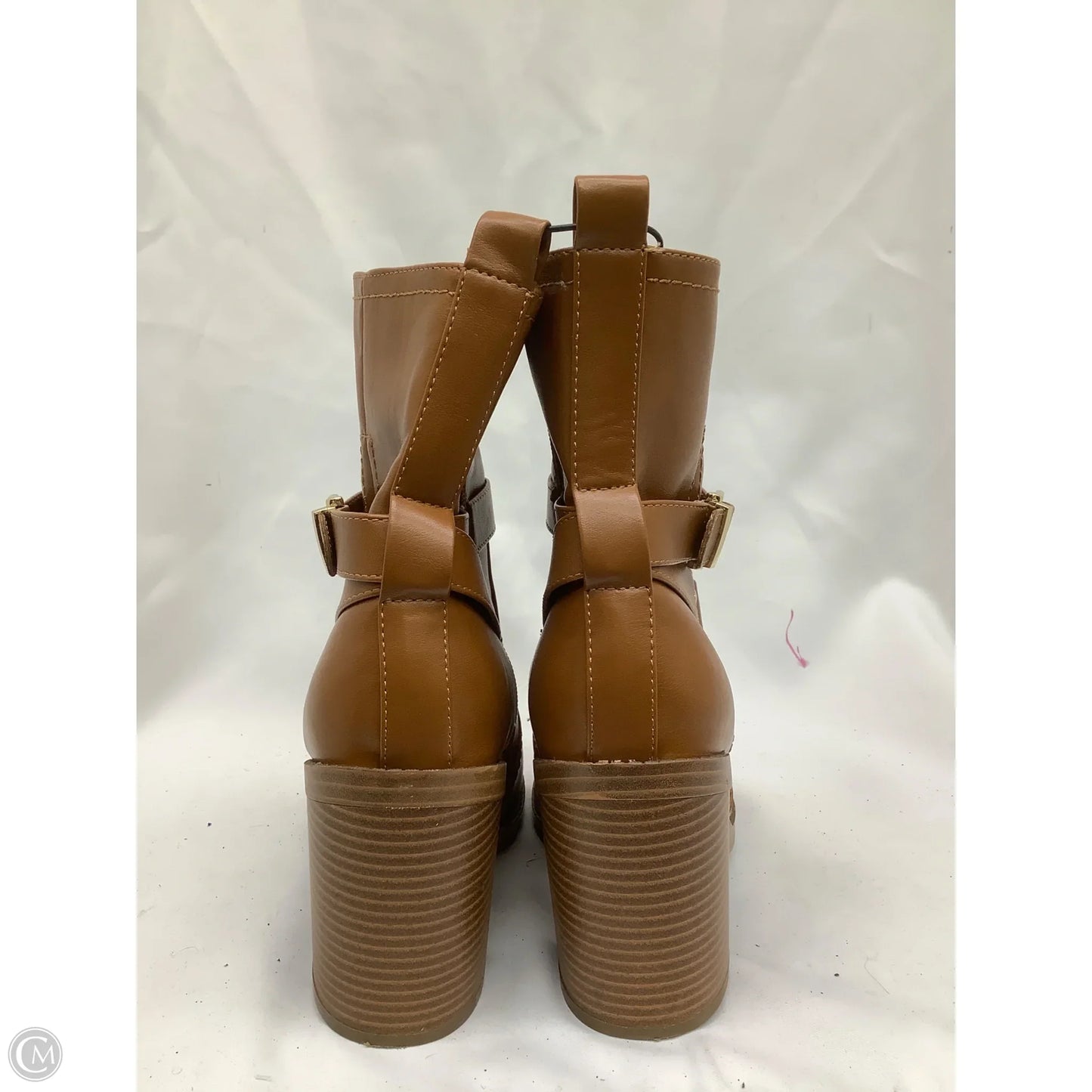 Boots Ankle Heels By Liz Claiborne In Brown, Size: 8