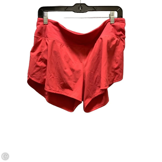 Athletic Shorts By Lululemon In Orange, Size: 10