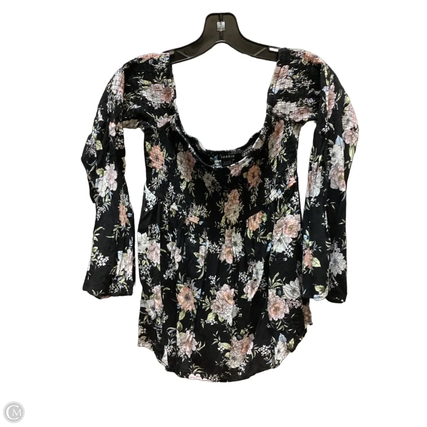 Top Long Sleeve By Torrid In Floral Print, Size: M