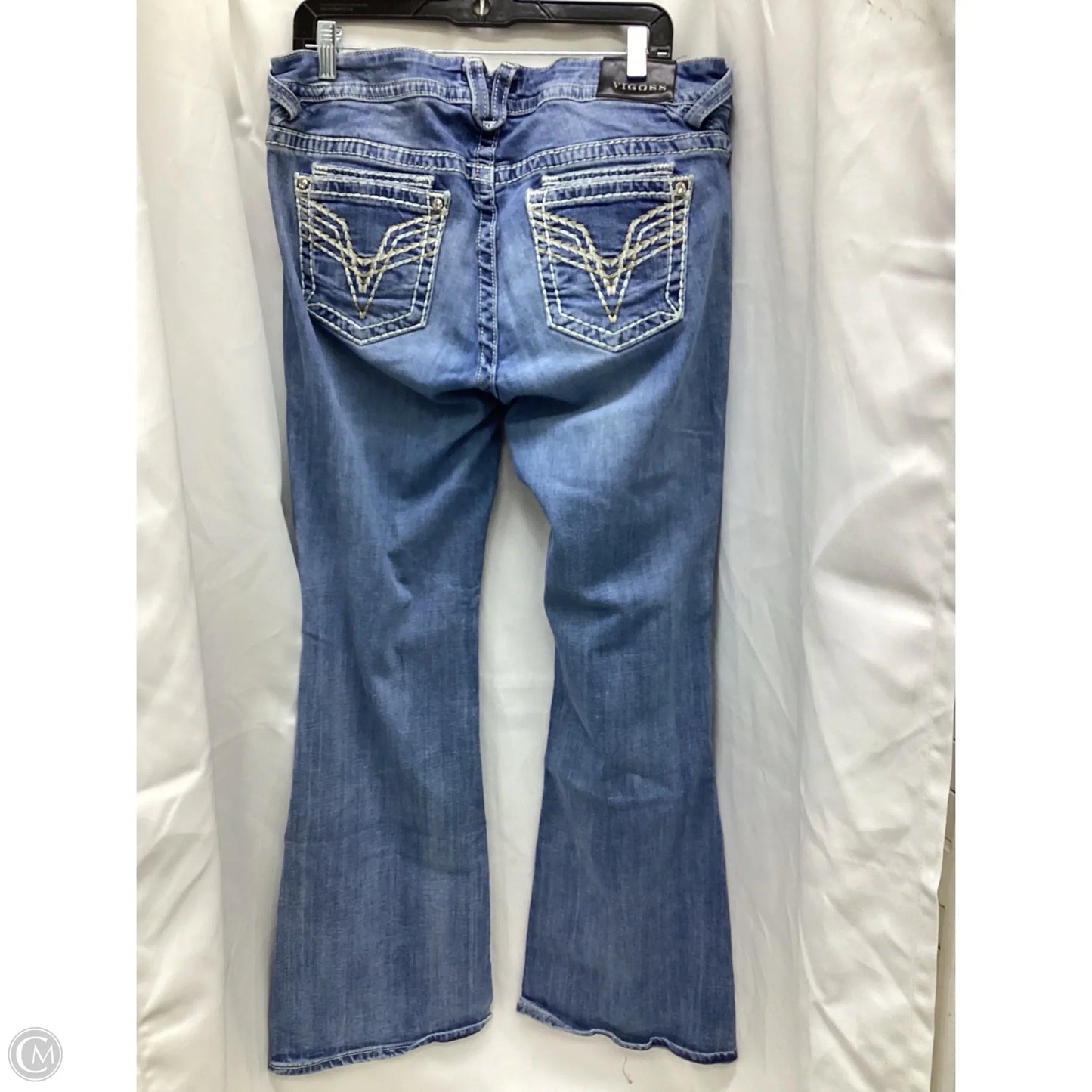 Jeans Boot Cut By Vigoss In Blue Denim, Size: 16
