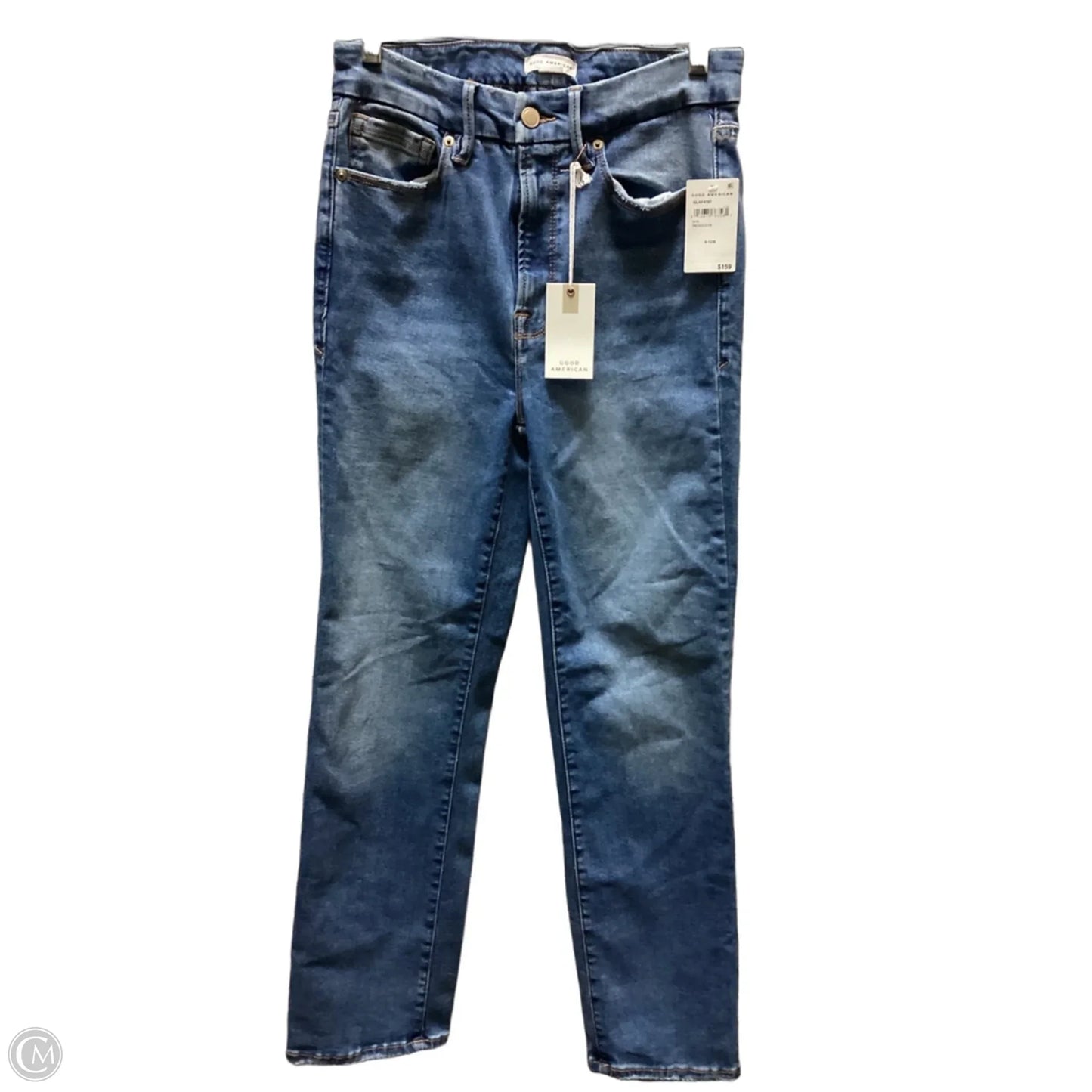 Jeans Straight By Good American In Blue Denim, Size: 6