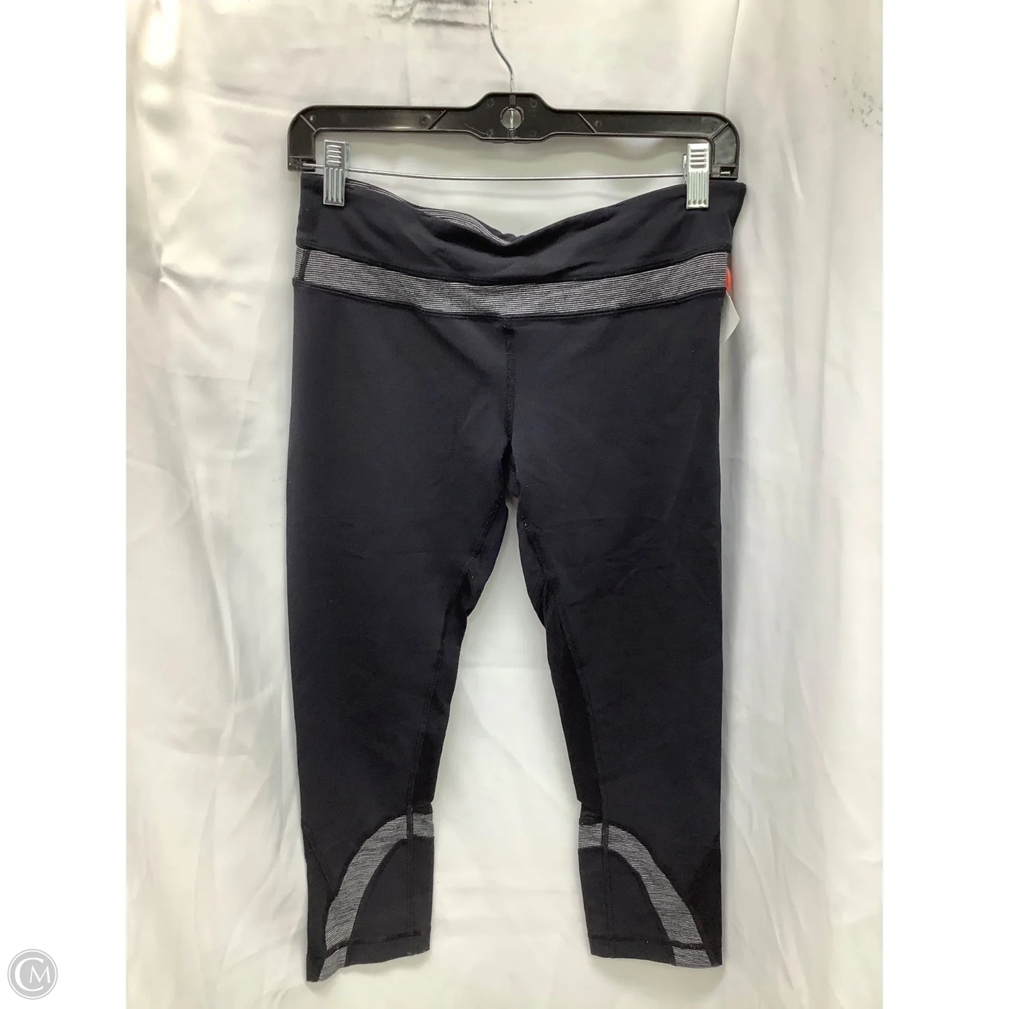 Athletic Leggings Capris By Lululemon In Black & Grey, Size: 8