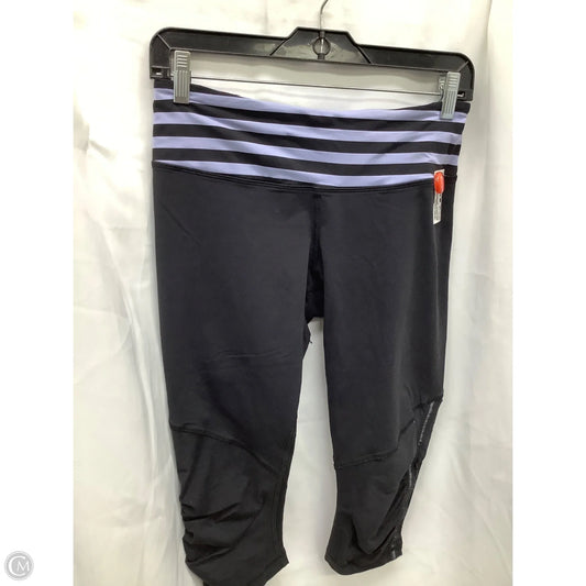 Athletic Leggings Capris By Lululemon In Black & Blue, Size: 8