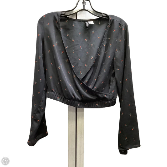 Top Long Sleeve By H&m In Black, Size: 6