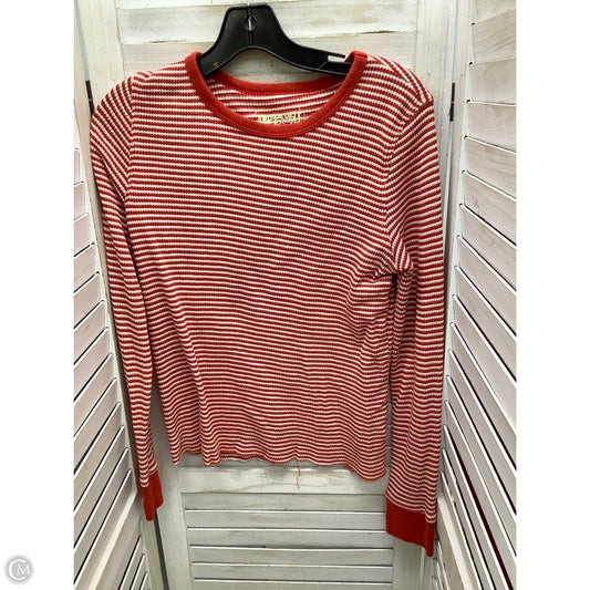 Top Long Sleeve By American Eagle In Striped Pattern, Size: M