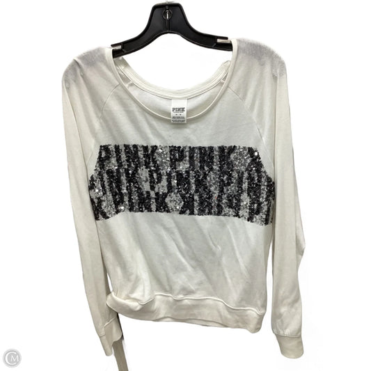 Top Long Sleeve By Pink In White, Size: M