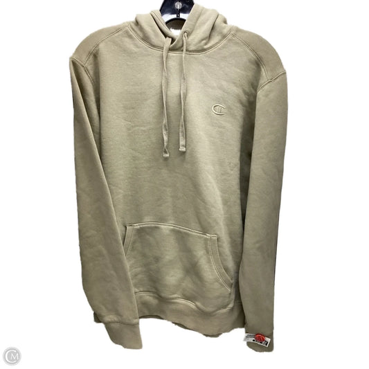 Sweatshirt Hoodie By Champion In Beige, Size: S