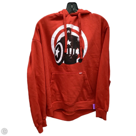 Sweatshirt Hoodie By Clothes Mentor In Red, Size: M