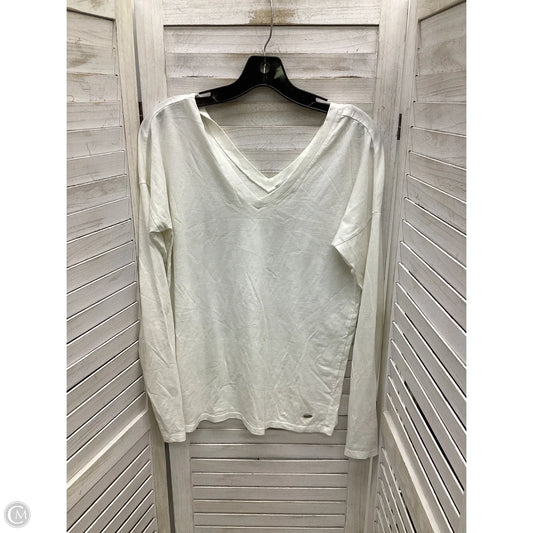 Top Long Sleeve By Lacoste In White, Size: Xl
