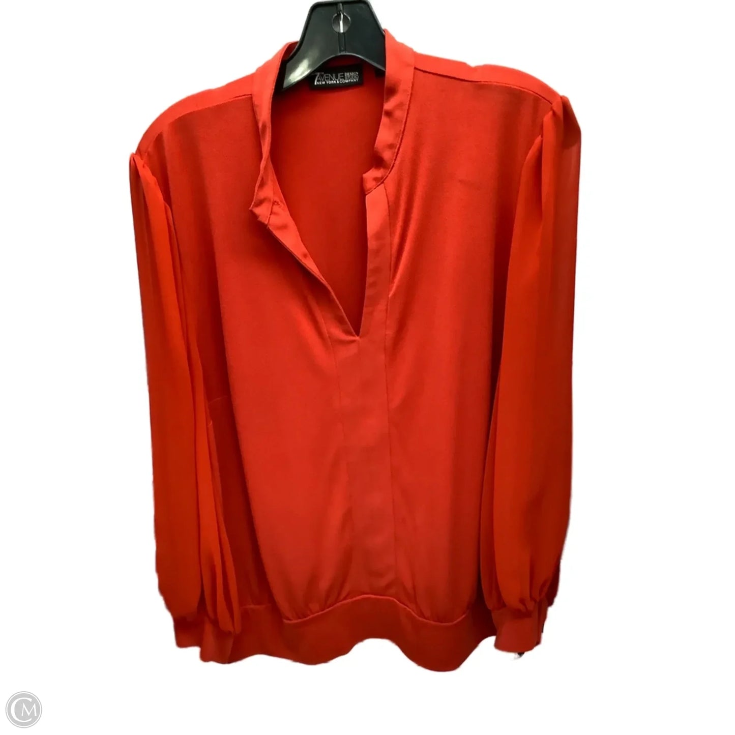Top Long Sleeve By New York And Co In Red, Size: Xl