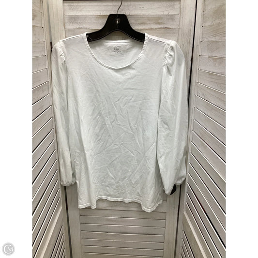 Top Long Sleeve By Crown And Ivy In White, Size: Xl