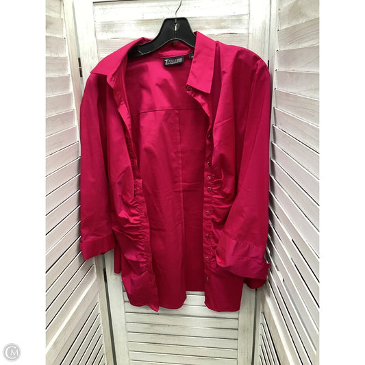 Top Long Sleeve By New York And Co In Pink, Size: L