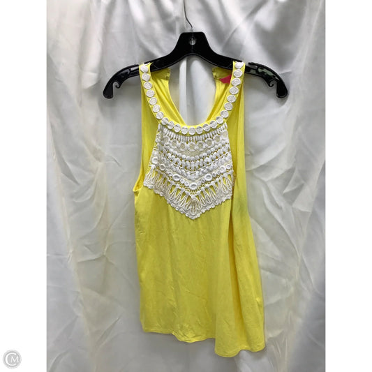 Top Sleeveless Designer By Lilly Pulitzer In Yellow, Size: M