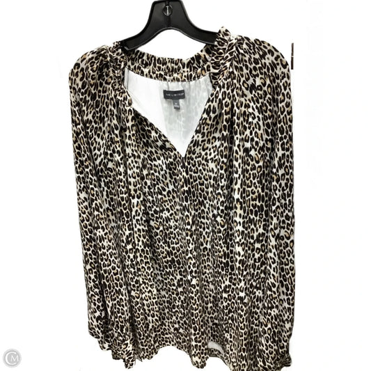 Top Long Sleeve By Limited In Animal Print, Size: 1x
