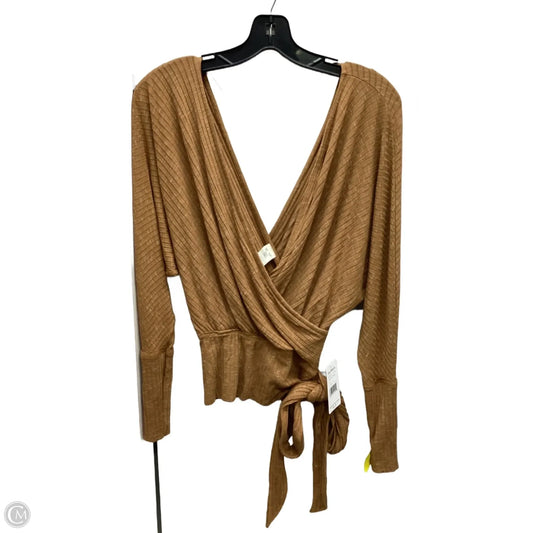 Top Long Sleeve By We The Free In Brown, Size: Xs